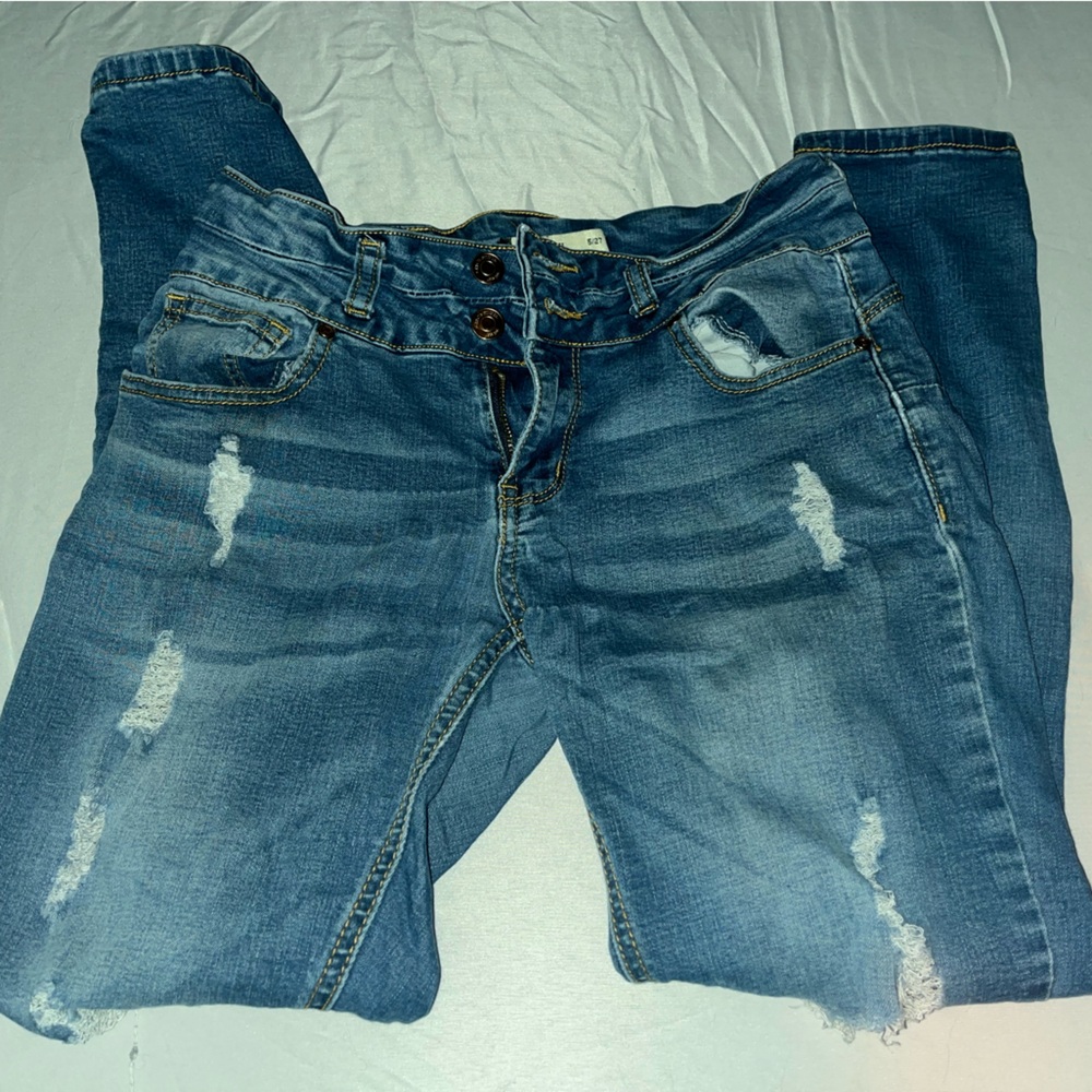 Distressed Blue Women's Jeans